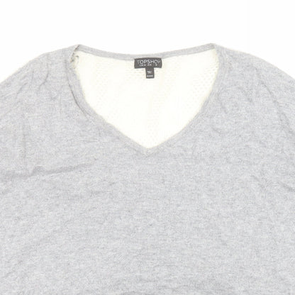 Womens UK Size 12 Topshop Grey Pullover Jumper