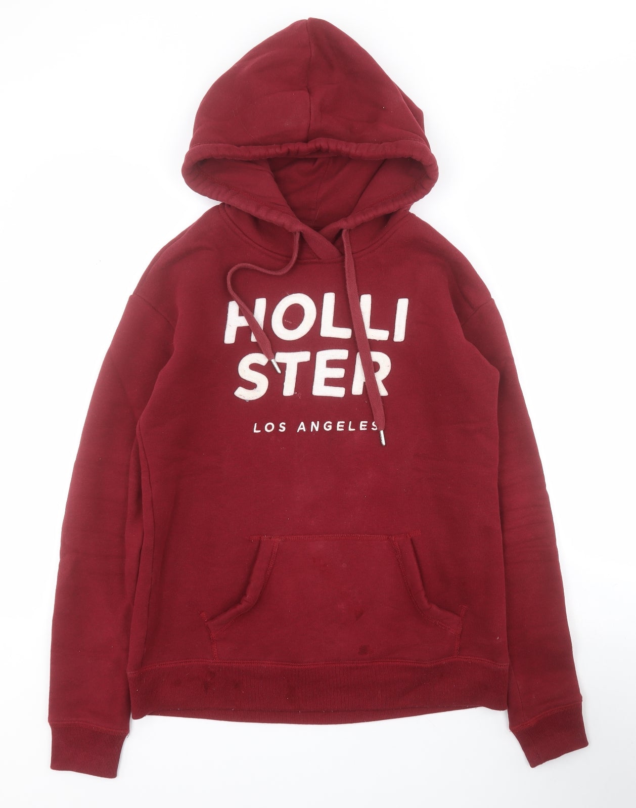 Hollister Womens Red  Cotton Pullover Hoodie Size XS  Pullover