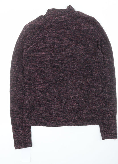 Womens UK Size S Amaryllis Pink Basic T-Shirt
