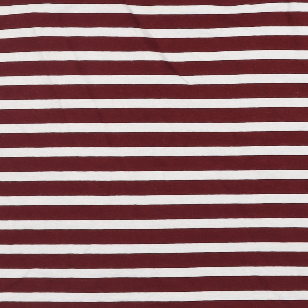 Womens UK Size XS Topshop Red Cropped T-Shirt
