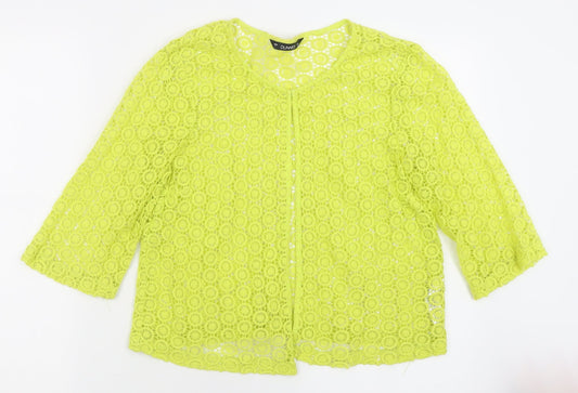 Womens UK Size L Dunnes Stores Green Cardigan Jumper