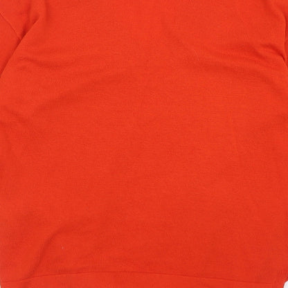 Marks and Spencer Womens Orange V-Neck  Viscose Pullover Jumper Size 12