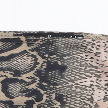 Womens UK Size 4 Topshop Brown Cropped Tank