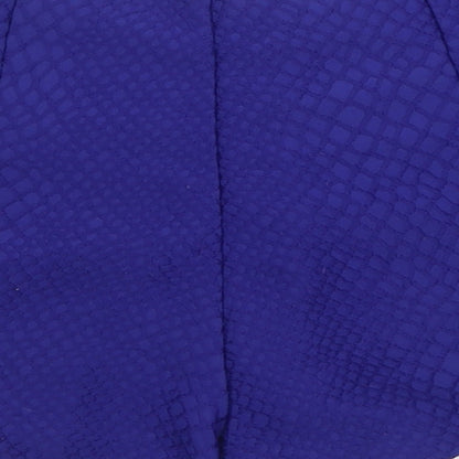 Miss Selfridge Womens Blue  Polyester Boyfriend Shorts Size 8  Regular Zip