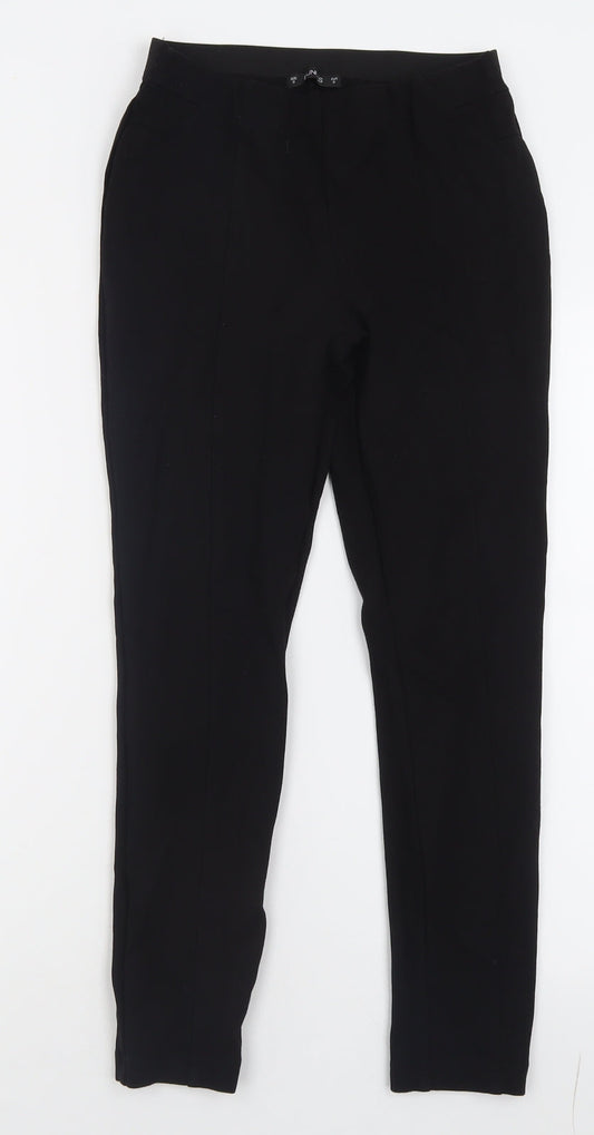 Womens UK Size S Dunnes Stores Regular Fit Capri Black Trousers