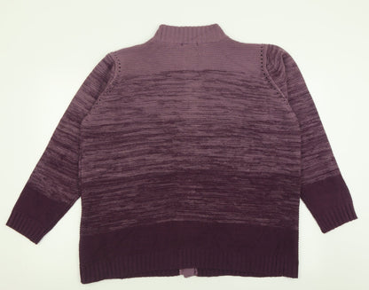 Womens UK Size XL BM Purple Cardigan Jumper