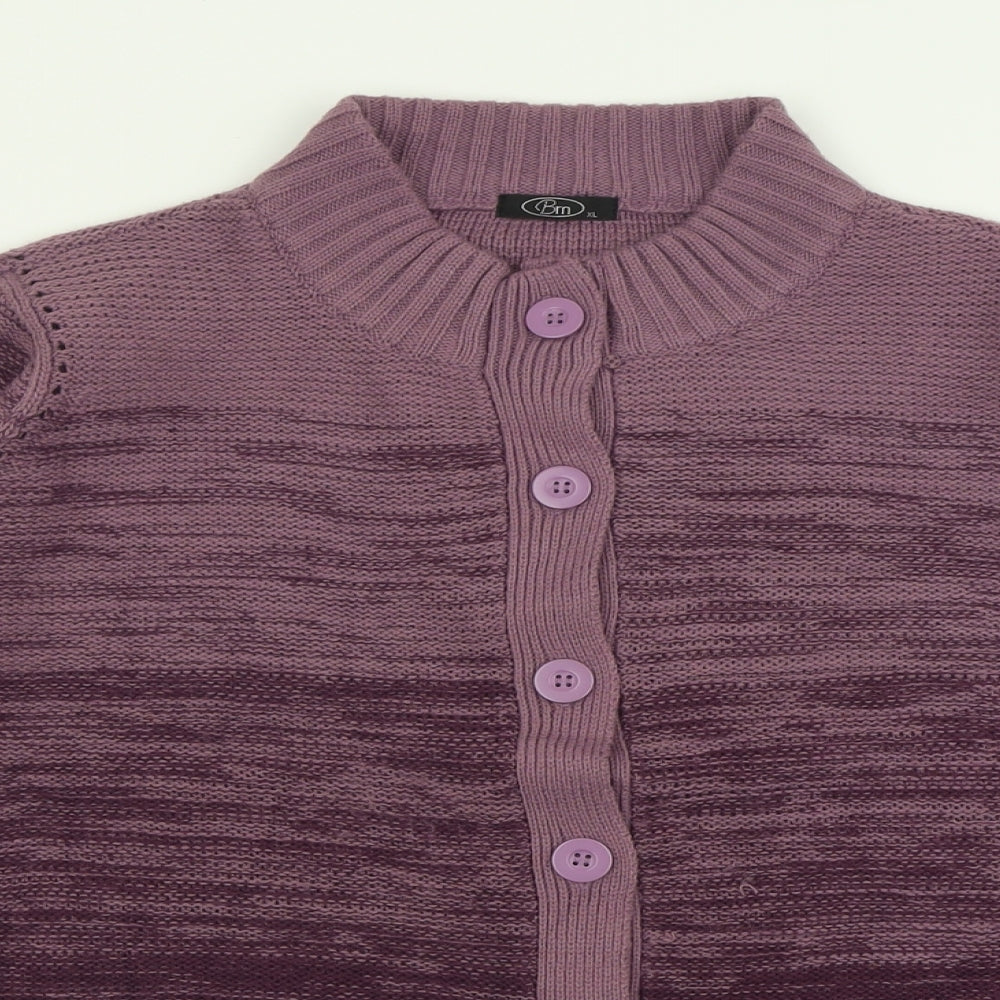 Womens UK Size XL BM Purple Cardigan Jumper