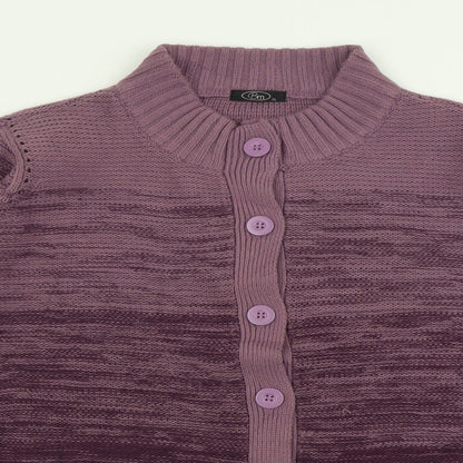 Womens UK Size XL BM Purple Cardigan Jumper