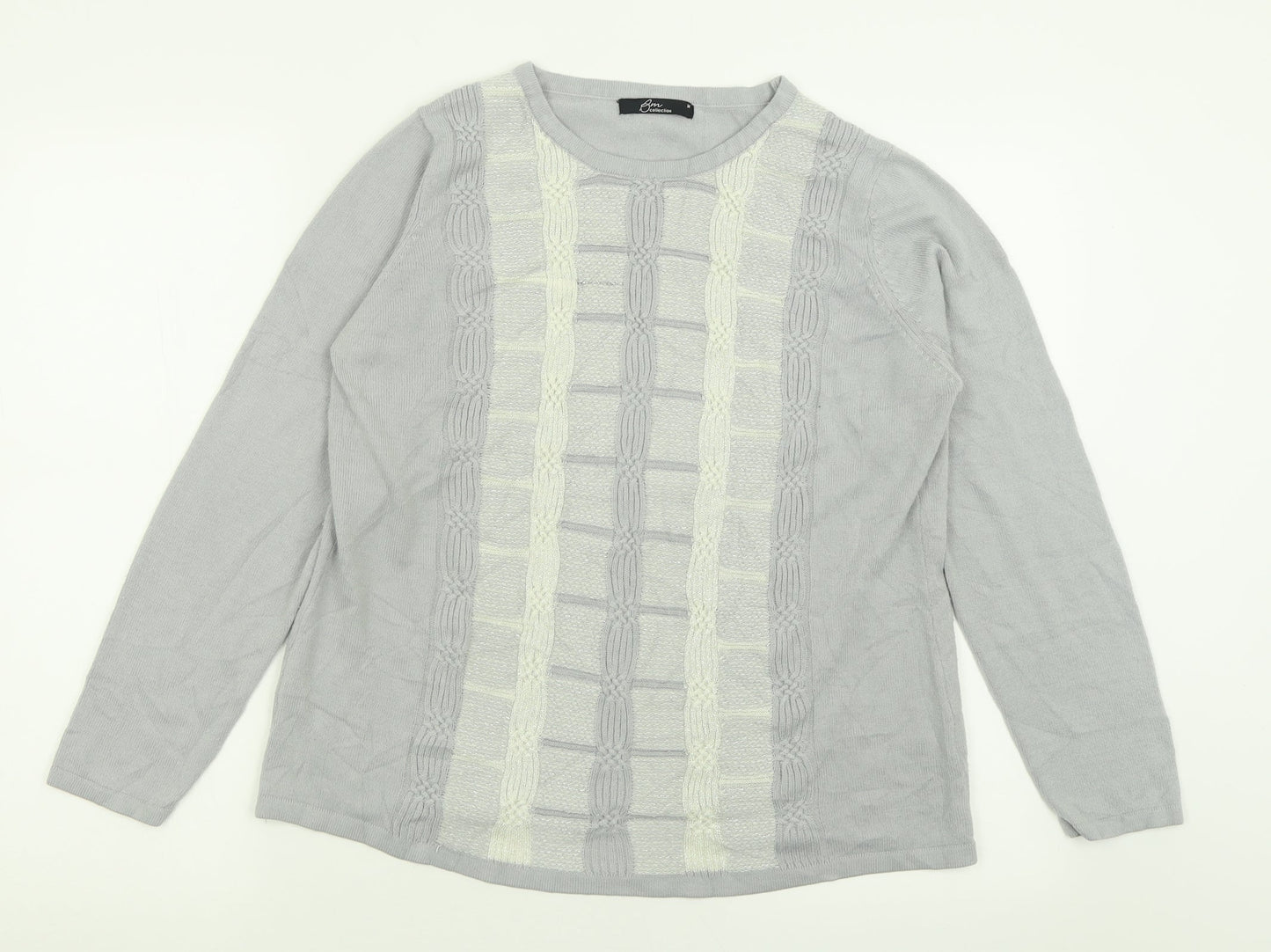 Womens UK Size M BM collection Grey Pullover Jumper