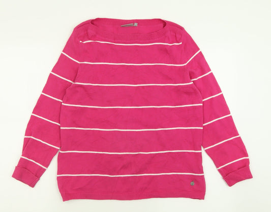 Womens UK Size S FRANSA Pink Pullover Jumper