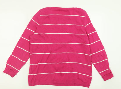 Womens UK Size S FRANSA Pink Pullover Jumper