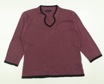 Womens UK Size 16 Janique Purple Pullover Jumper