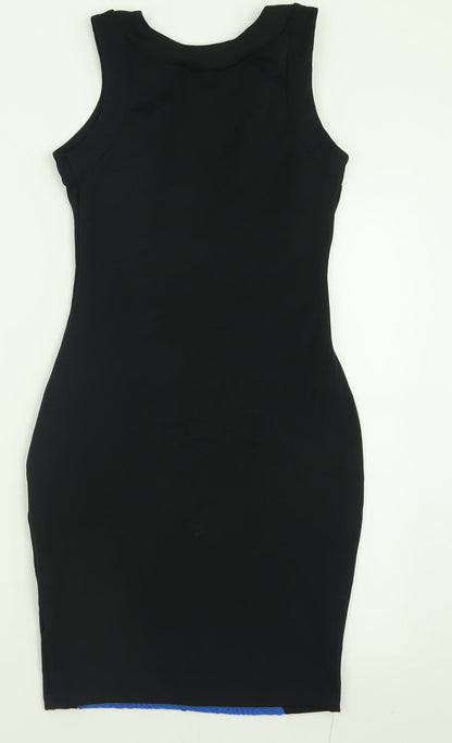 Internacionale Womens Blue  Polyester Bodycon  Size 10  Crew Neck Pullover
