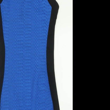 Internacionale Womens Blue  Polyester Bodycon  Size 10  Crew Neck Pullover