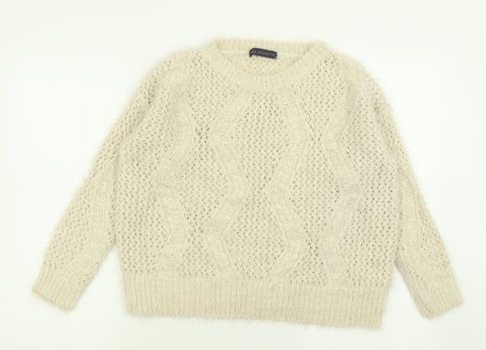 Womens UK Size 12 Marks and Spencer Ivory Pullover Jumper