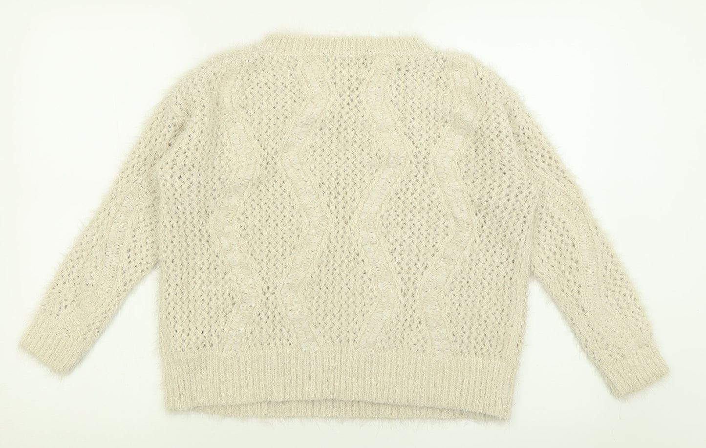 Womens UK Size 12 Marks and Spencer Ivory Pullover Jumper
