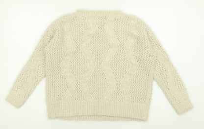 Womens UK Size 12 Marks and Spencer Ivory Pullover Jumper