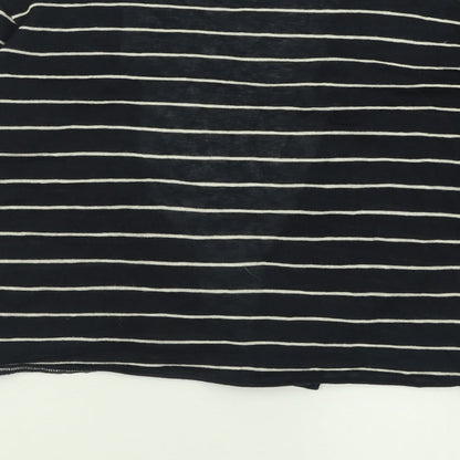 Primark Womens Blue V-Neck Striped Polyester Cardigan Jumper Size L   - Waterfall Cardigan