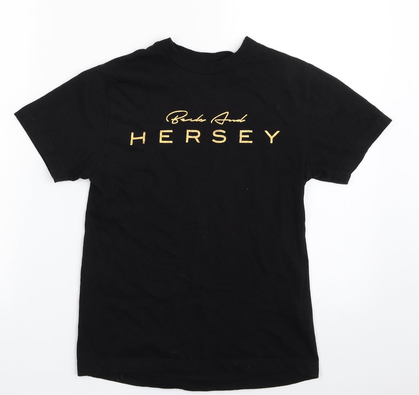 Beck & Hersey  Womens Black  100% Cotton Basic T-Shirt Size 10 Crew Neck - Size 10-12