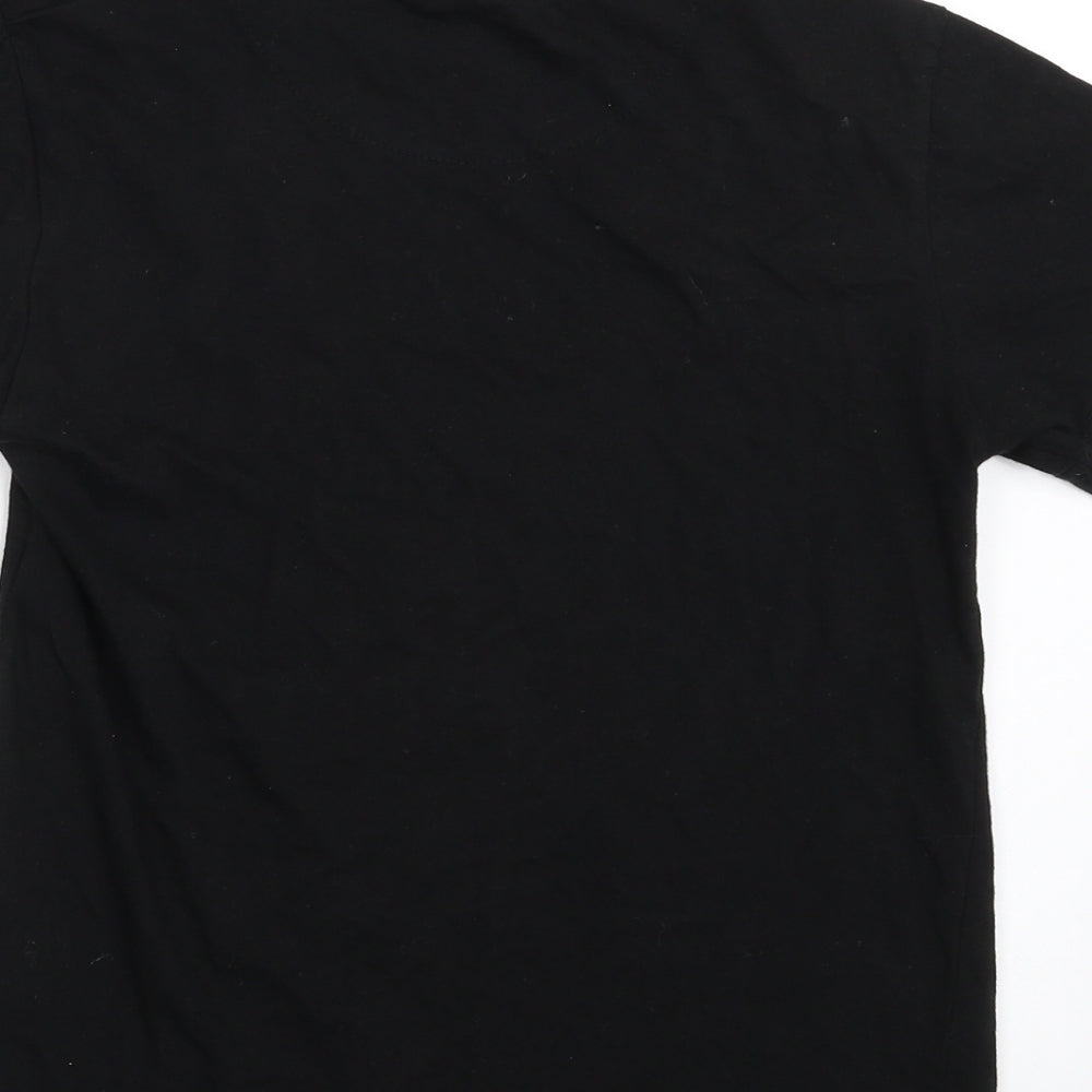 Beck & Hersey  Womens Black  100% Cotton Basic T-Shirt Size 10 Crew Neck - Size 10-12