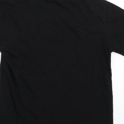 Beck & Hersey  Womens Black  100% Cotton Basic T-Shirt Size 10 Crew Neck - Size 10-12