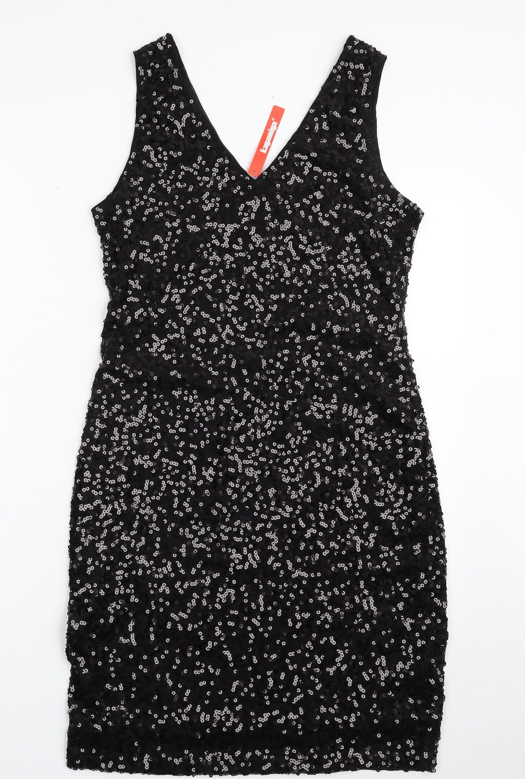 Kayamia Womens Black  Polyester Shift  Size M  V-Neck Pullover