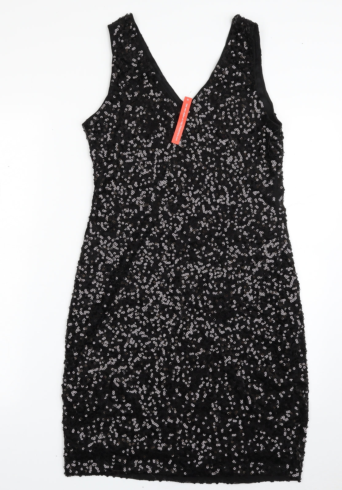 Kayamia Womens Black  Polyester Shift  Size M  V-Neck Pullover