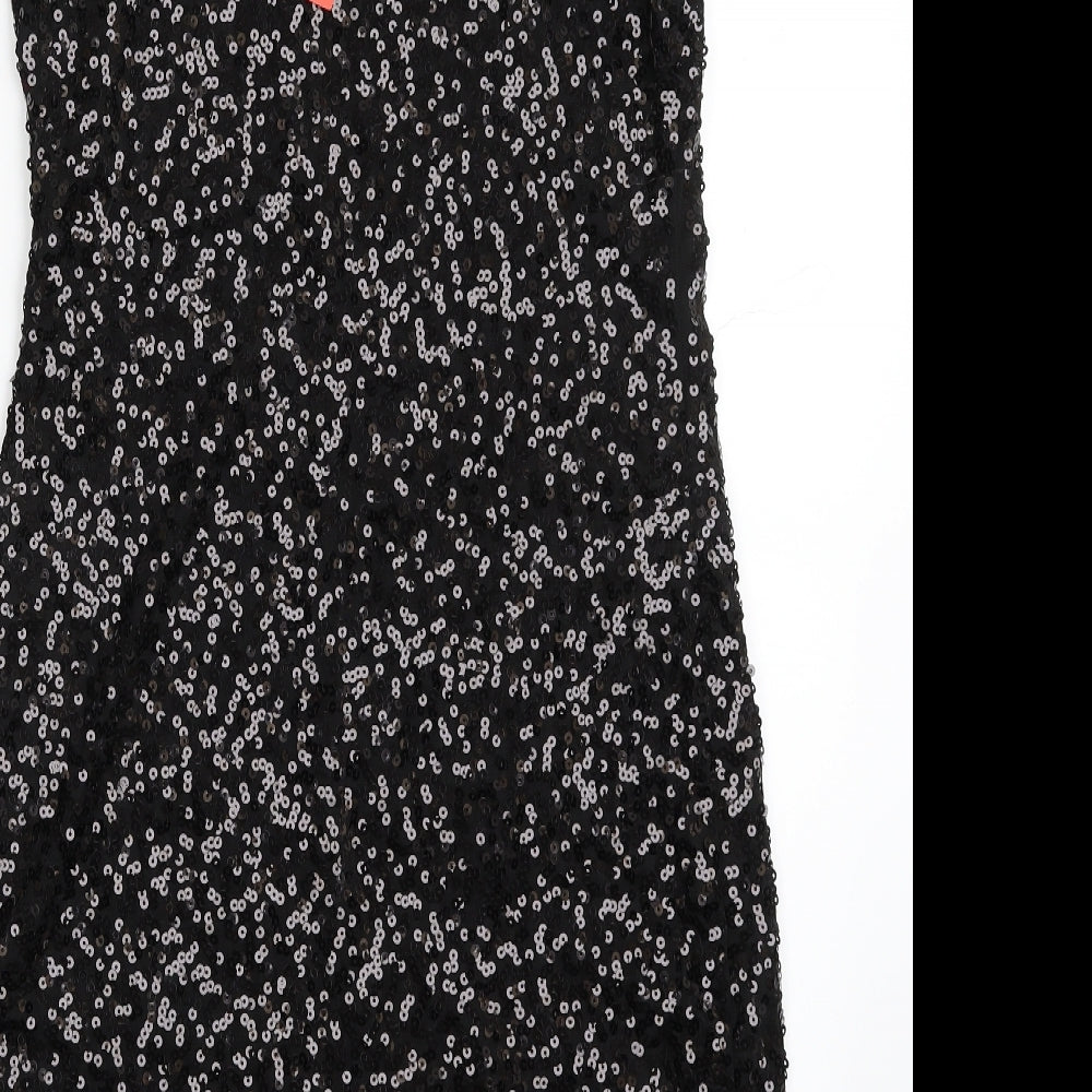 Kayamia Womens Black  Polyester Shift  Size M  V-Neck Pullover