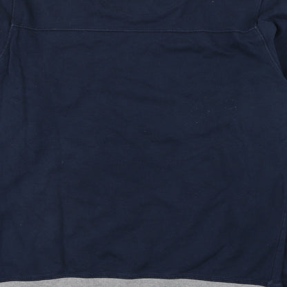 Bewley & Ritch Mens Blue Round Neck  Cotton Pullover Jumper Size XL