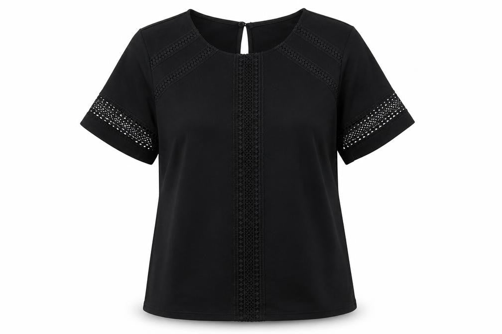 Womens UK Size S H&M Black Basic T-Shirt