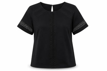 Womens UK Size S H&M Black Basic T-Shirt