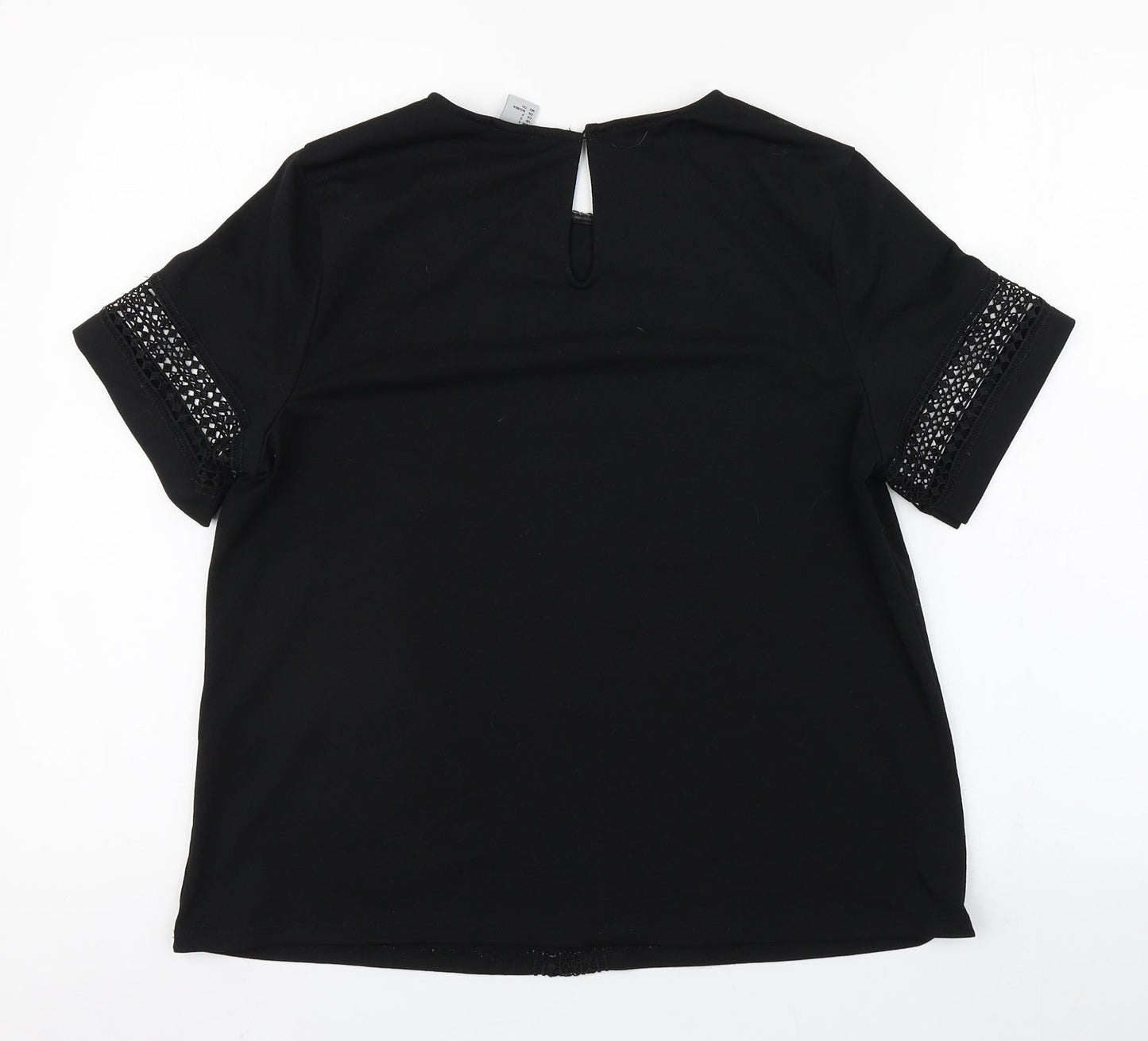 Womens UK Size S H&M Black Basic T-Shirt