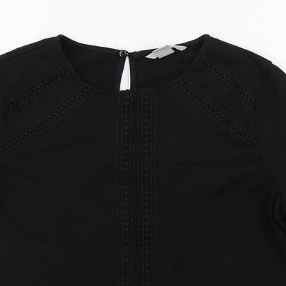 Womens UK Size S H&M Black Basic T-Shirt