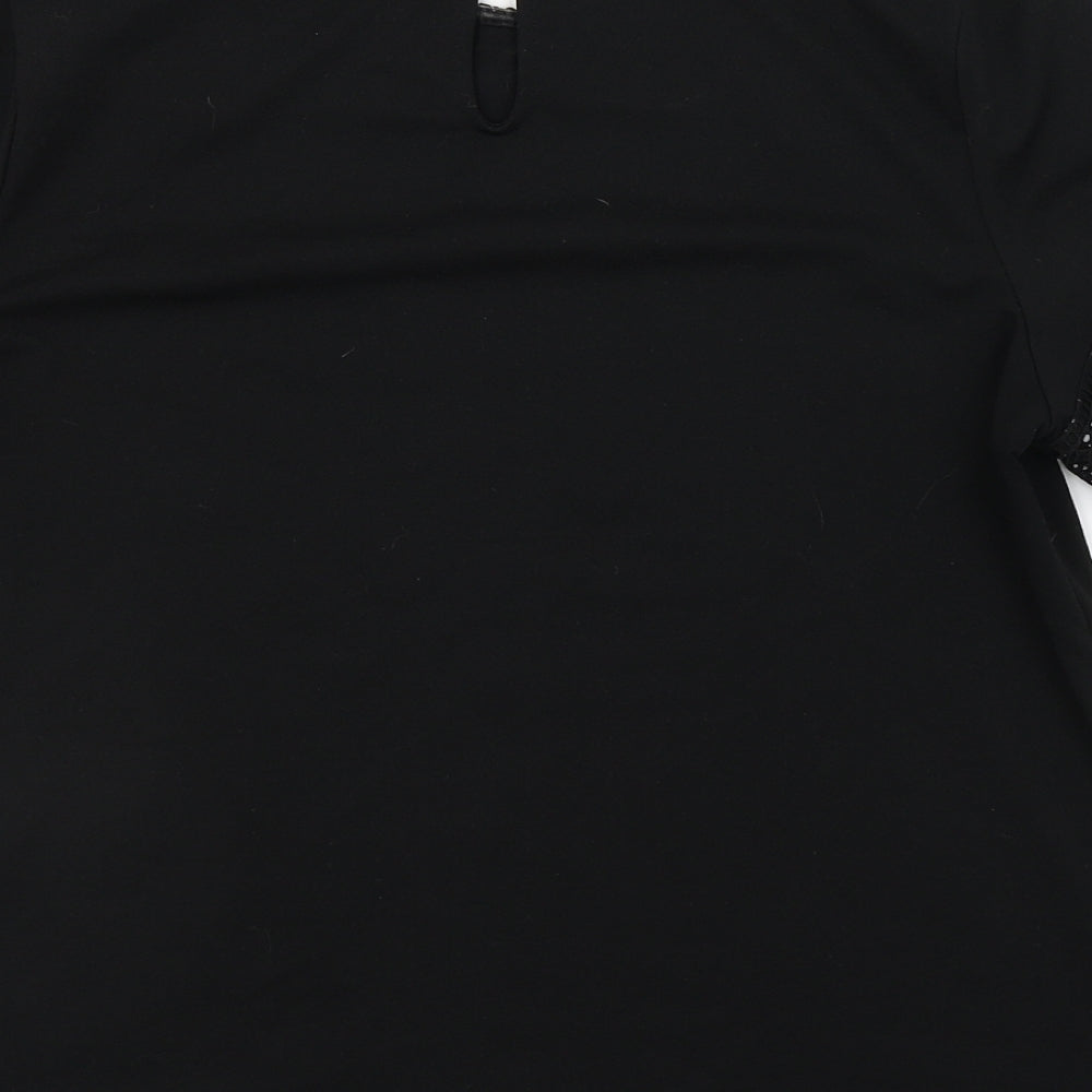 Womens UK Size S H&M Black Basic T-Shirt