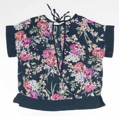 Womens UK Size 10 Atmosphere Multicoloured Basic Blouse