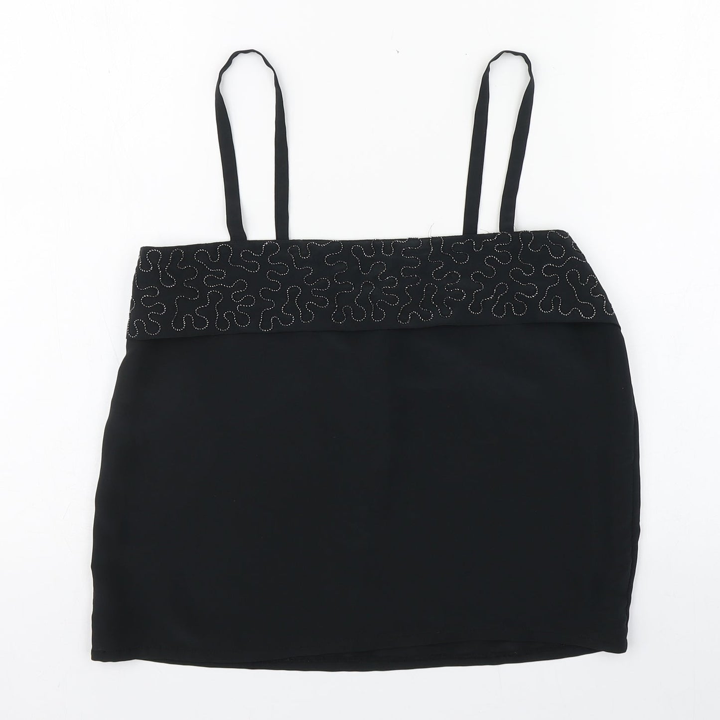Cosie&Co Womens Black  Polyester Camisole Blouse Size 12 Square Neck