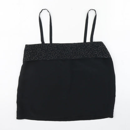 Cosie&Co Womens Black  Polyester Camisole Blouse Size 12 Square Neck