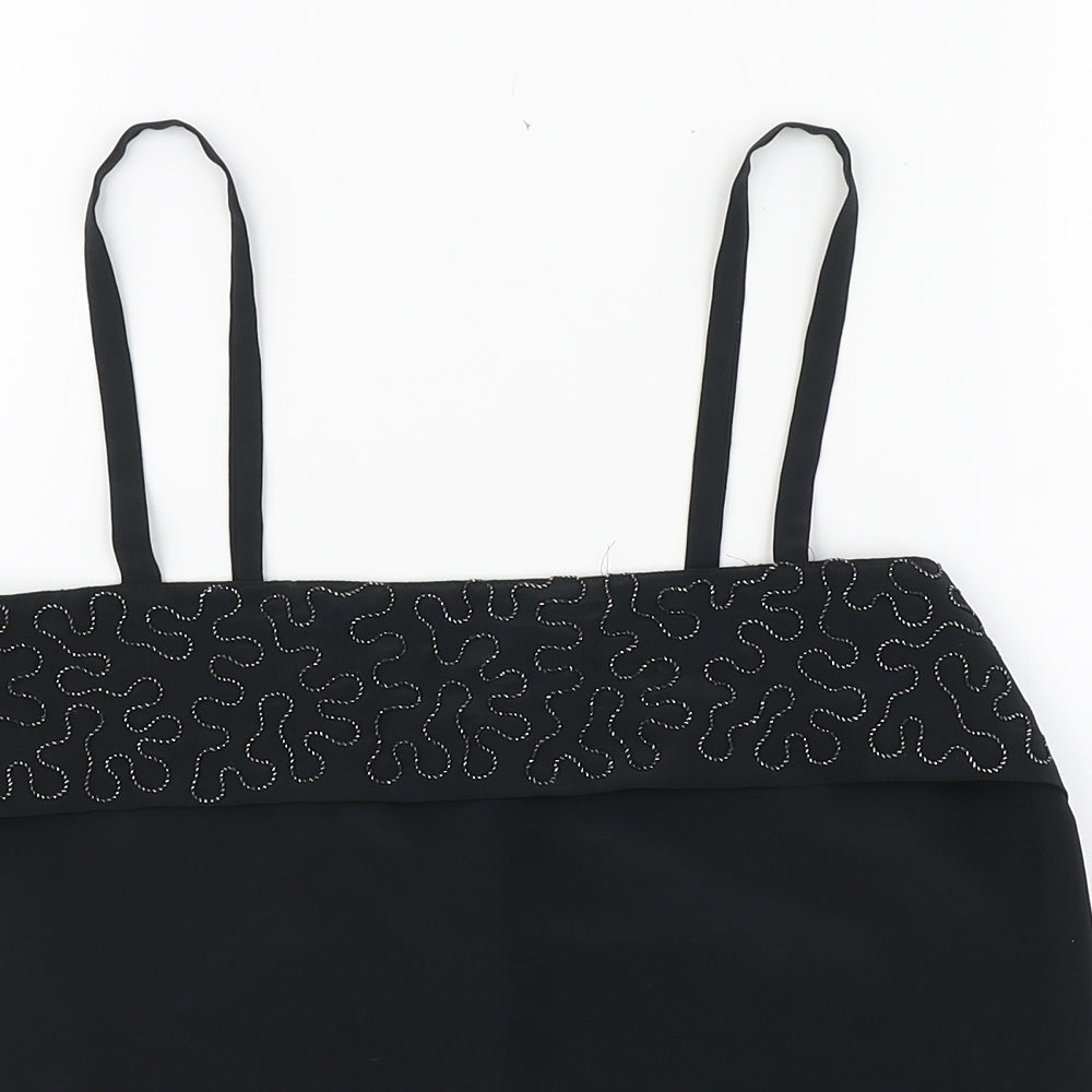Cosie&Co Womens Black  Polyester Camisole Blouse Size 12 Square Neck