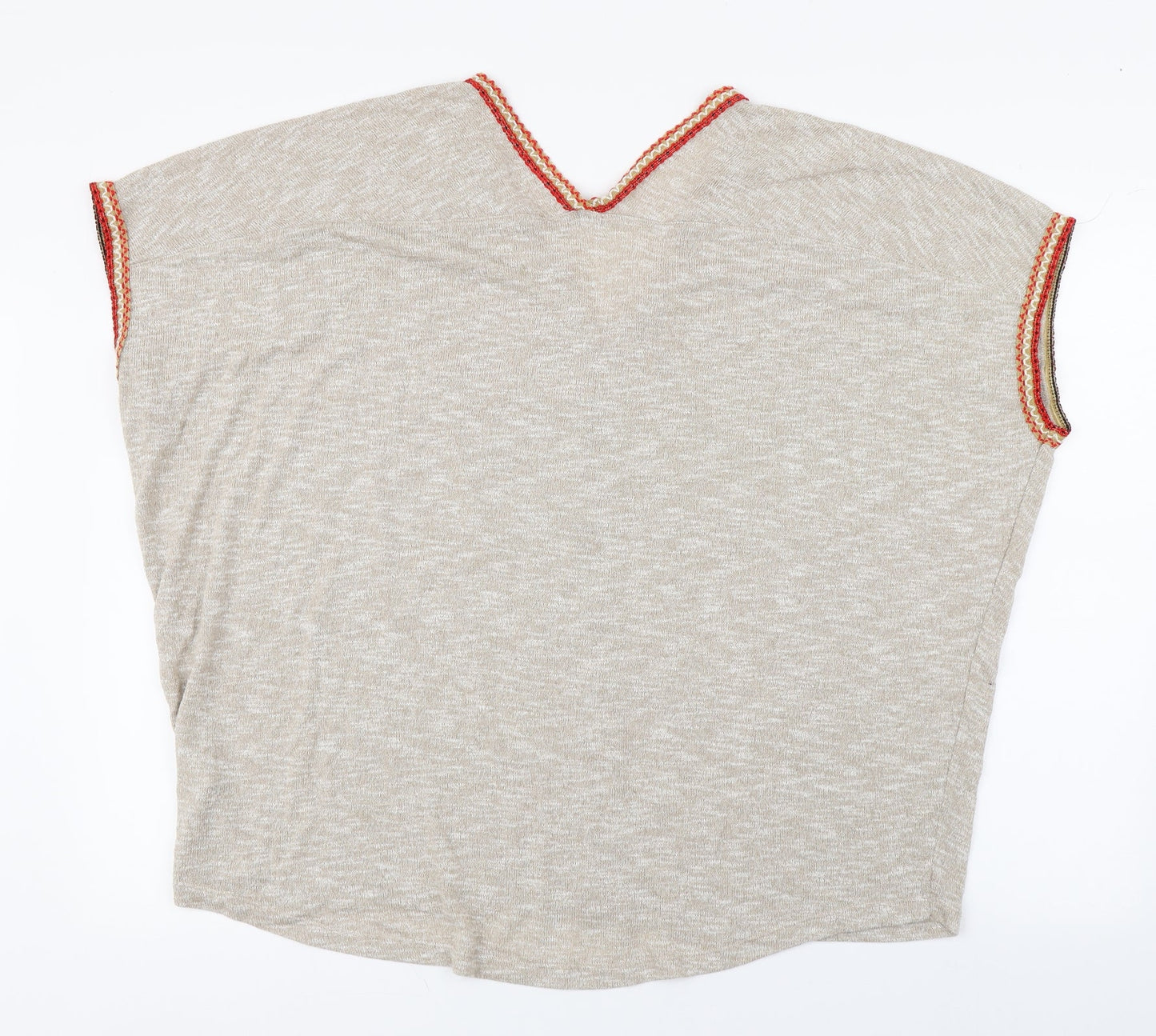 TU Womens Multicoloured V-Neck  Polyester Pullover Jumper Size 18