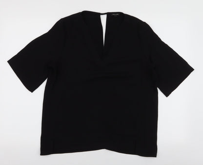 Womens UK Size 10 River Island Black Basic Blouse