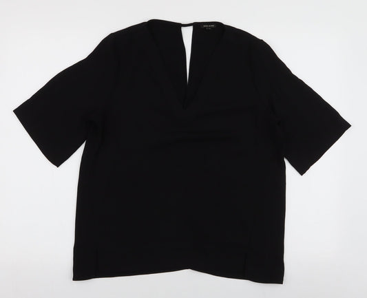 Womens UK Size 10 River Island Black Basic Blouse