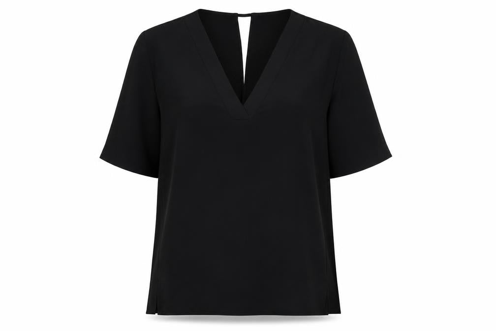 Womens UK Size 10 River Island Black Basic Blouse