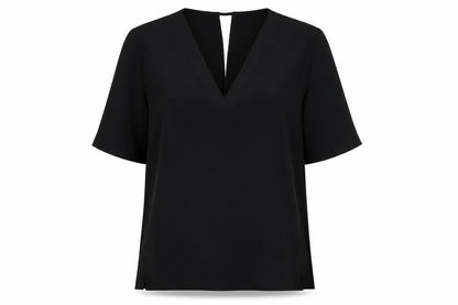 Womens UK Size 10 River Island Black Basic Blouse