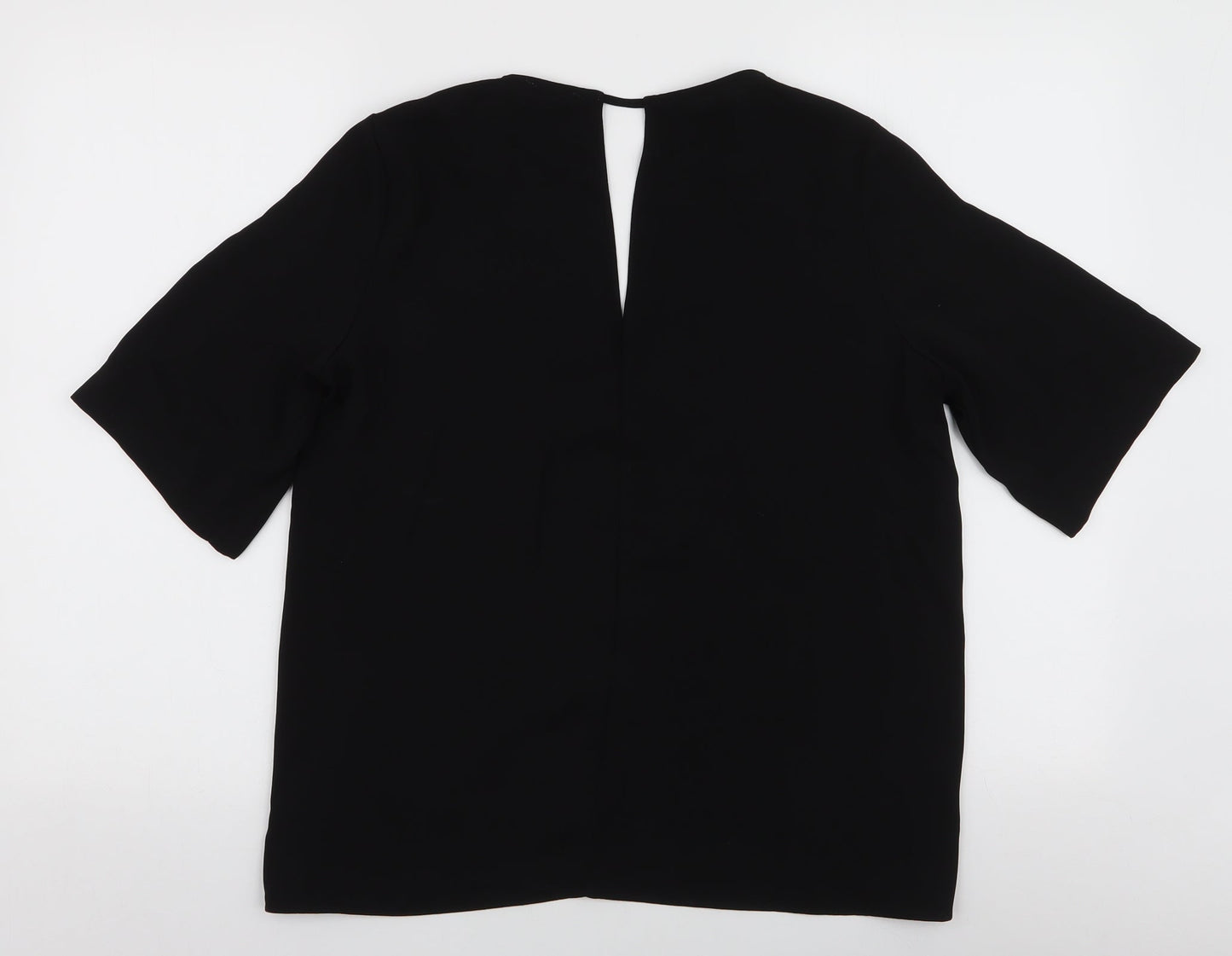 Womens UK Size 10 River Island Black Basic Blouse