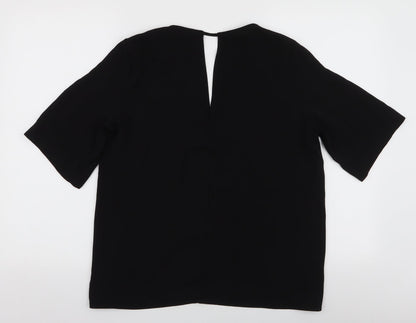 Womens UK Size 10 River Island Black Basic Blouse