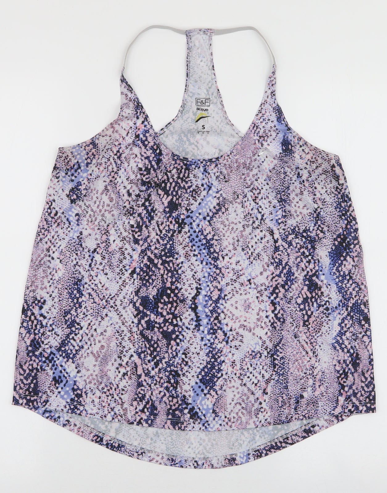 F&F Womens Multicoloured Animal Print Polyester Camisole Tank Size S Halter Pullover
