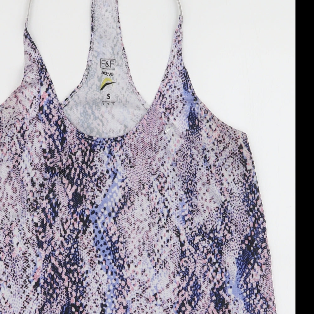 F&F Womens Multicoloured Animal Print Polyester Camisole Tank Size S Halter Pullover