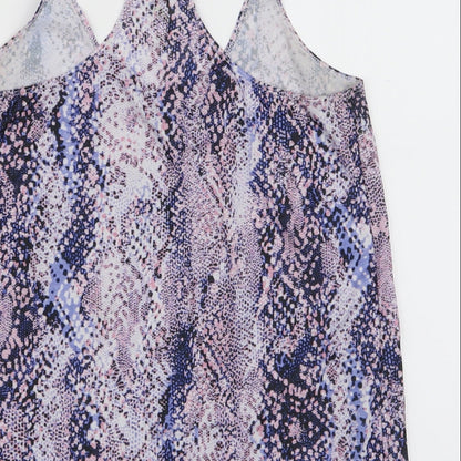 F&F Womens Multicoloured Animal Print Polyester Camisole Tank Size S Halter Pullover