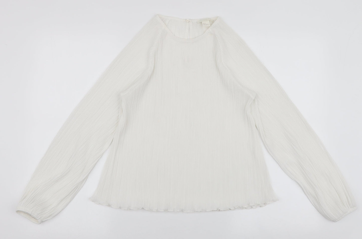Womens UK Size S H&M White Basic Blouse