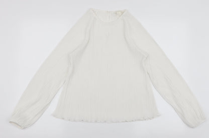Womens UK Size S H&M White Basic Blouse